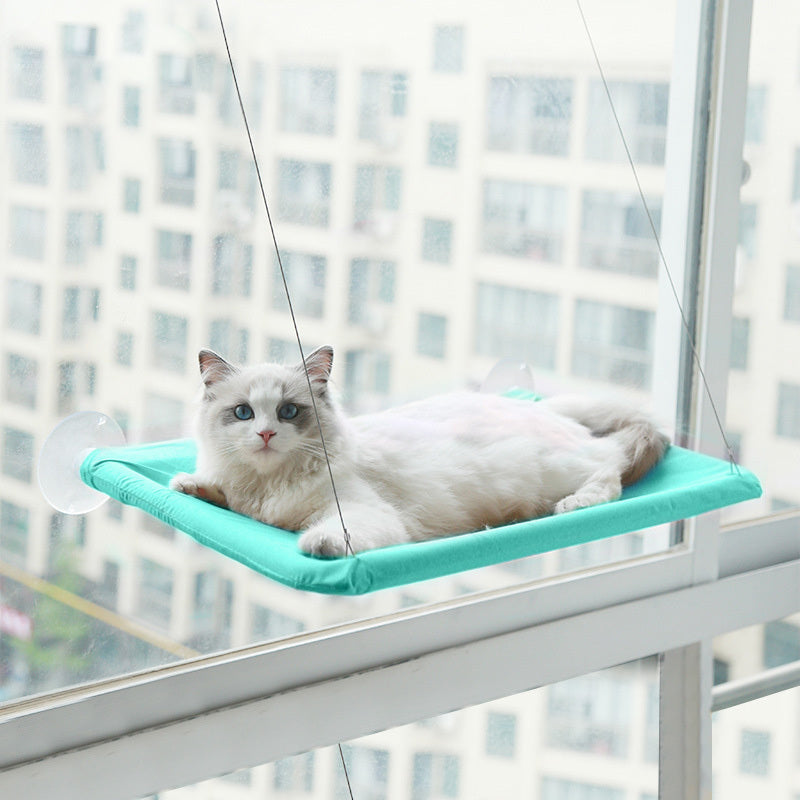 Hanging window hammock for cats