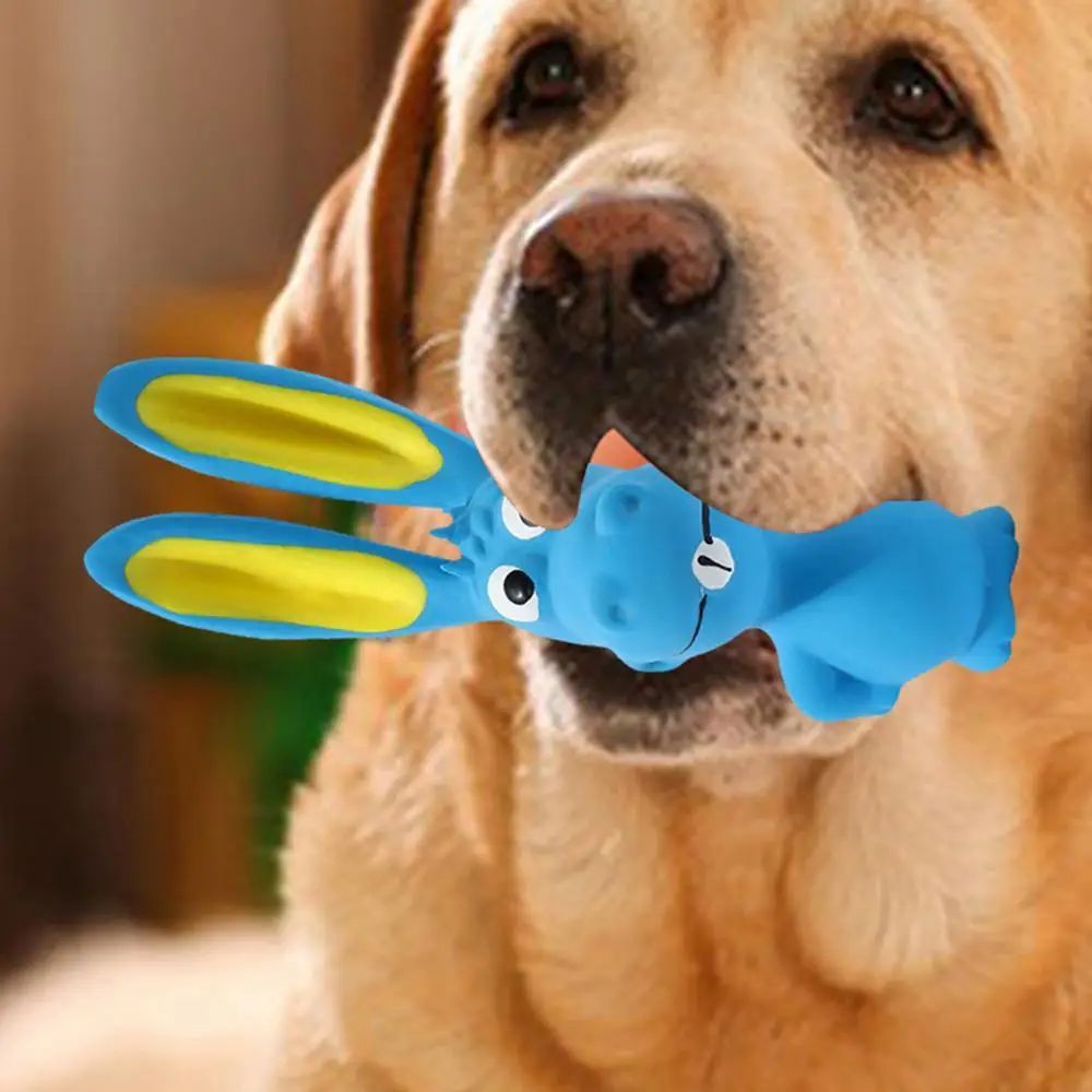 Pet Latex Toys Hippo Squeaky