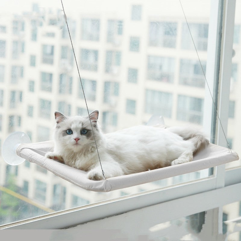 Hanging window hammock for cats