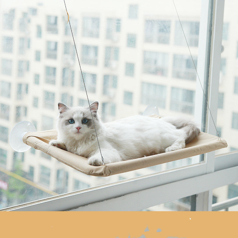 Hanging window hammock for cats