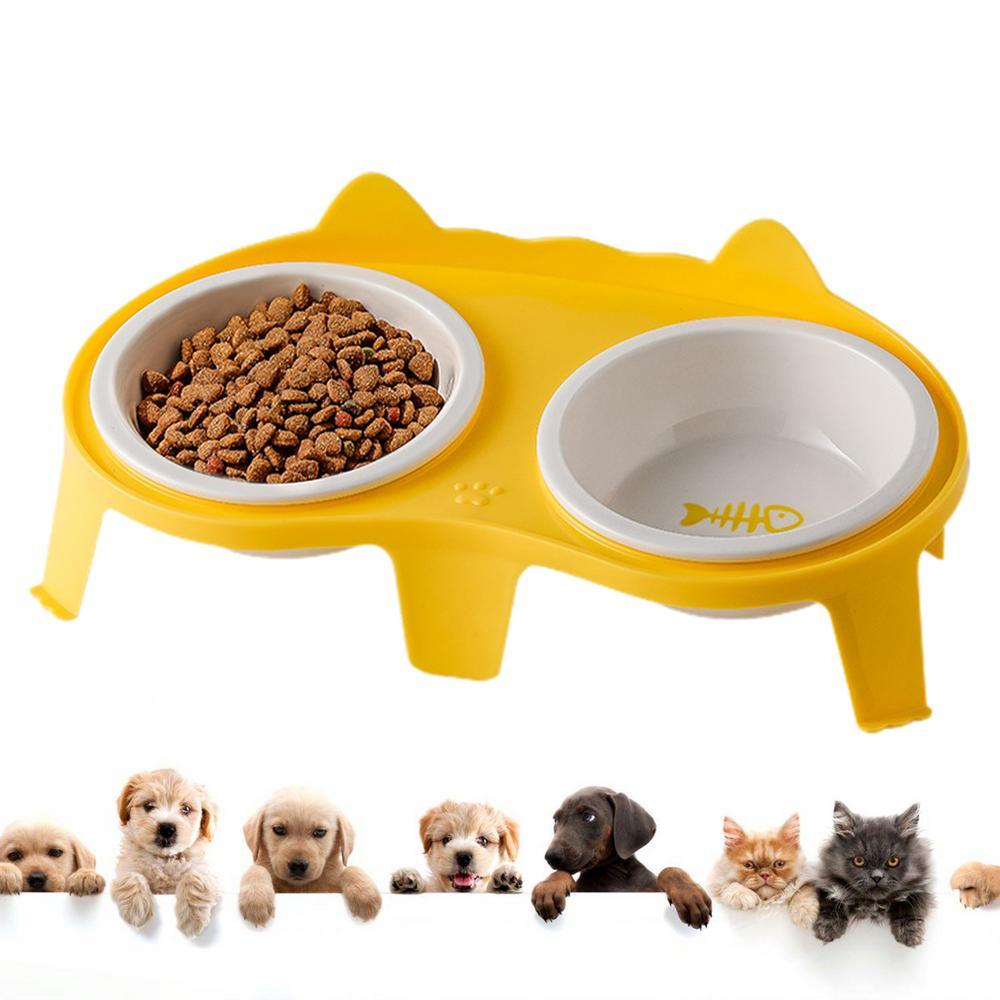 Cat Food And Water Bowl Set