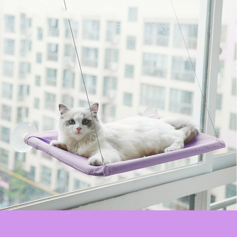 Hanging window hammock for cats