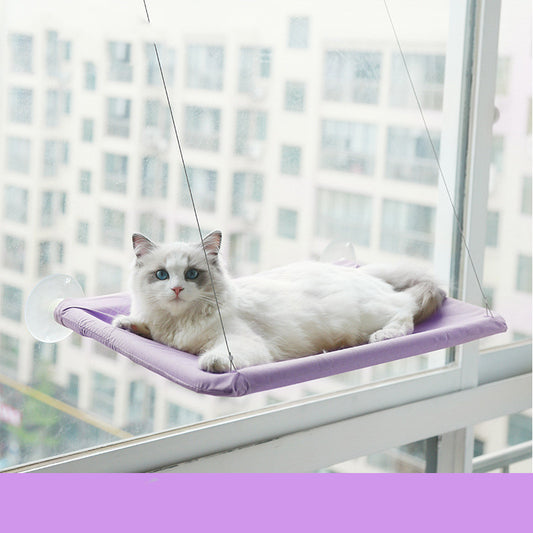 Hanging window hammock for cats