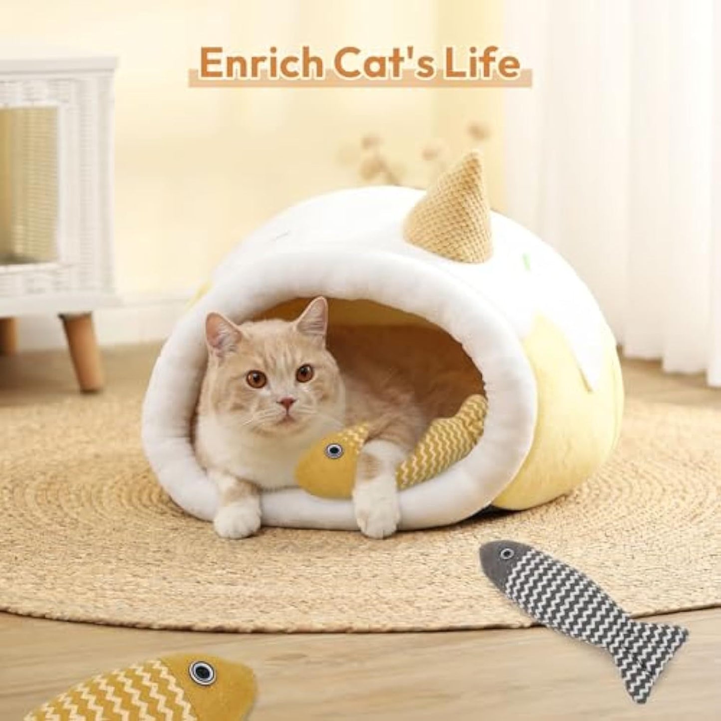 3 Pcs Catnip Toys Fish