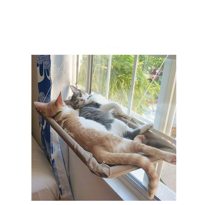 Hanging window hammock for cats