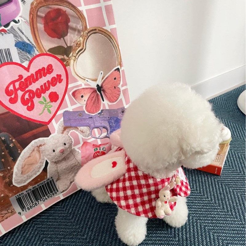Plaid Rabbit Cape Cloak Dogs And Cats