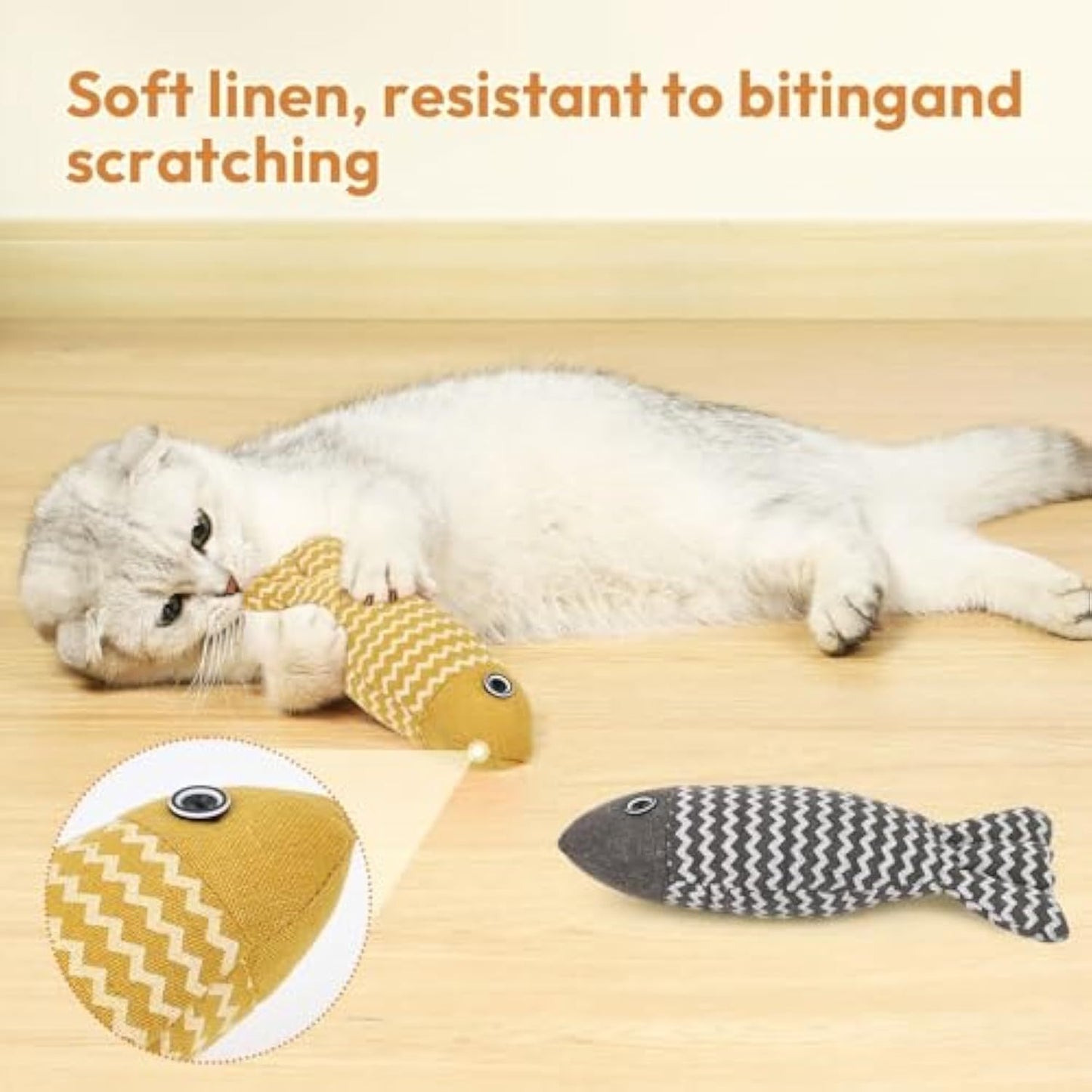 3 Pcs Catnip Toys Fish